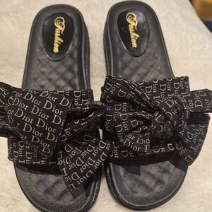 Black Slide Sandals